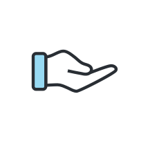 icono de mano que recibe icono de mano que recibe