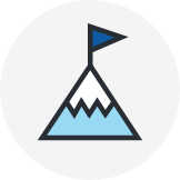 icono de una bandera en la cima de una montaña icono de una bandera en la cima de una montaña