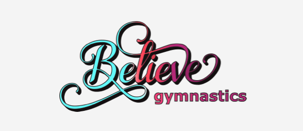 Logotipo de gimnasia Believe Logotipo de gimnasia Believe