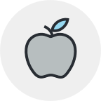 Ilustración de una manzana