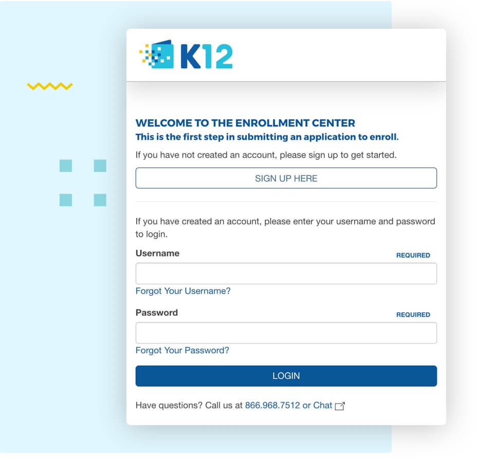 Gráfico del formulario de inscripción K12