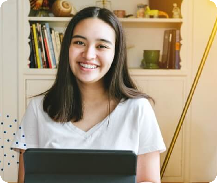 Estudiante sonriente